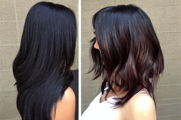 caramel-highlights-on-black-hair